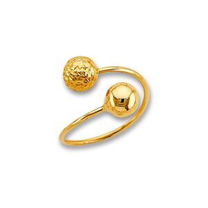 14K Solid Gold Ball Ring | Dainty Beaded Band By Tehrani Jewelry